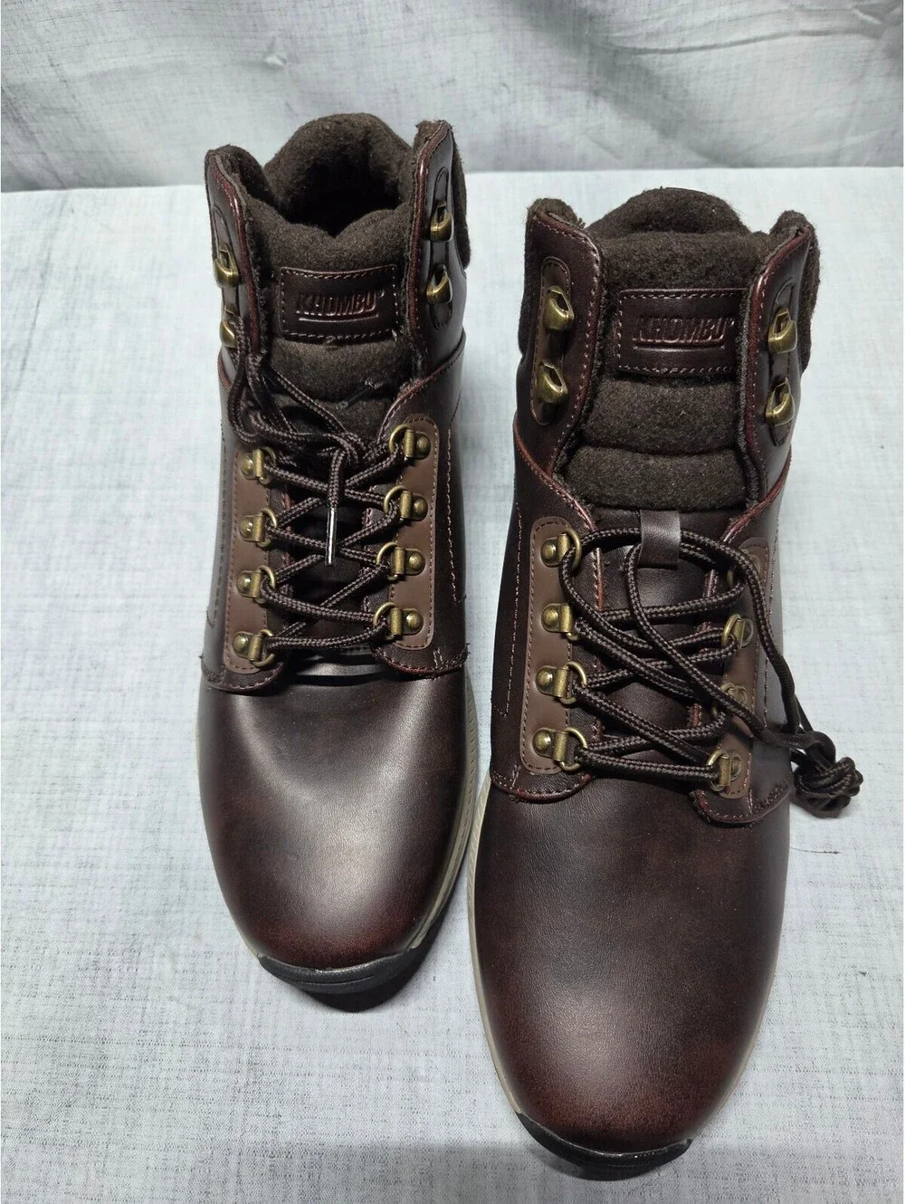 Khombu Men's Brown Waterproof Hiking Boots